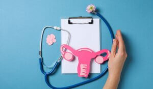Women's health and women's healthcare concept with uterus